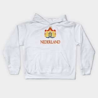 Nederland - Netherlands Coat of Arms Design (Dutch Text) Kids Hoodie